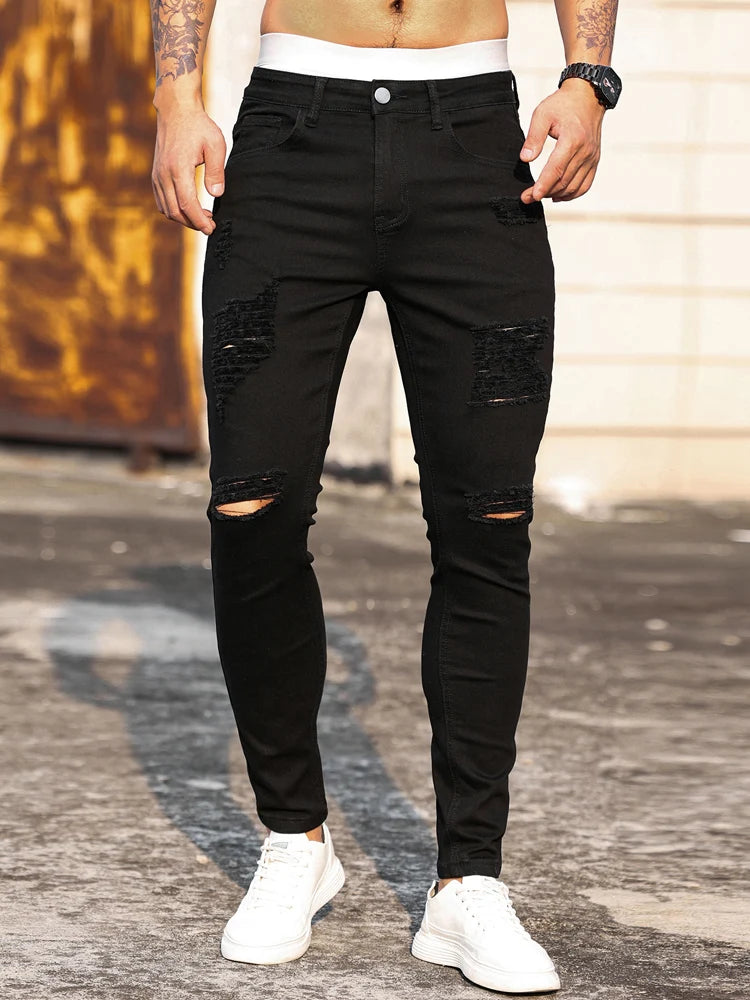 UrbanFlex Slim Fit Black Jeans for Men ATHLEXES