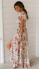 Chic V Neck Summer Slit Maxi Dress for Women ATHLEXES