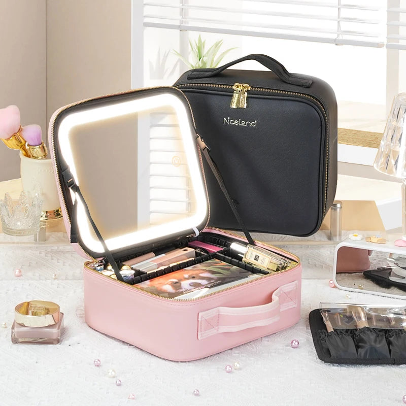 LuxeGlow LED Travel Makeup Organizer ATHLEXES