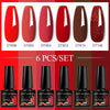 NailArt Pro 6pc UV Gel Polish Kit for Manicure ATHLEXES