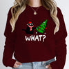 Cozy Christmas Black Cat Sweatshirt for Women O-Neck Pullover ATHLEXES