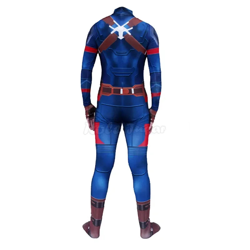 Avengers Captain America Cosplay Jumpsuit 2024 ATHLEXES