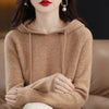 Luxurious Cashmere Hooded Sweater for Women - Autumn Comfort ATHLEXES
