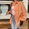 Beiyingni 2024 Spring Autumn Women's Oversized Blouse with Pockets ATHLEXES