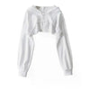 Chic Y2K Irregular Crop Hoodie for Trendy Women ATHLEXES