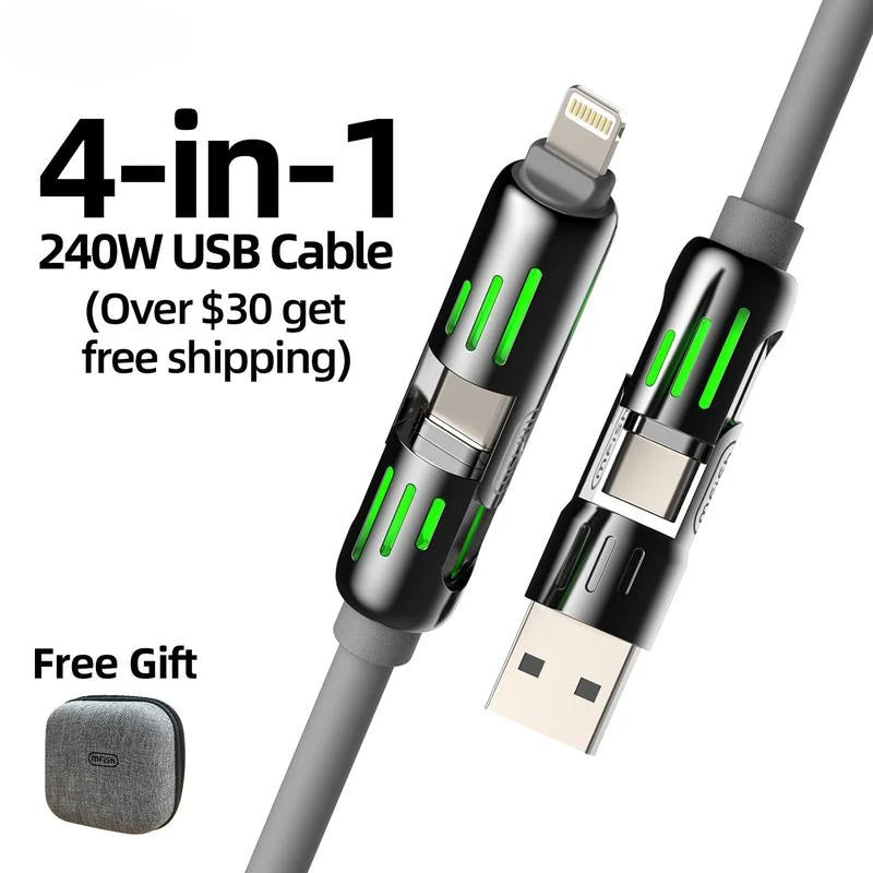 MaxCharge 4-in-1 USB Fast Charging Cable ATHLEXES