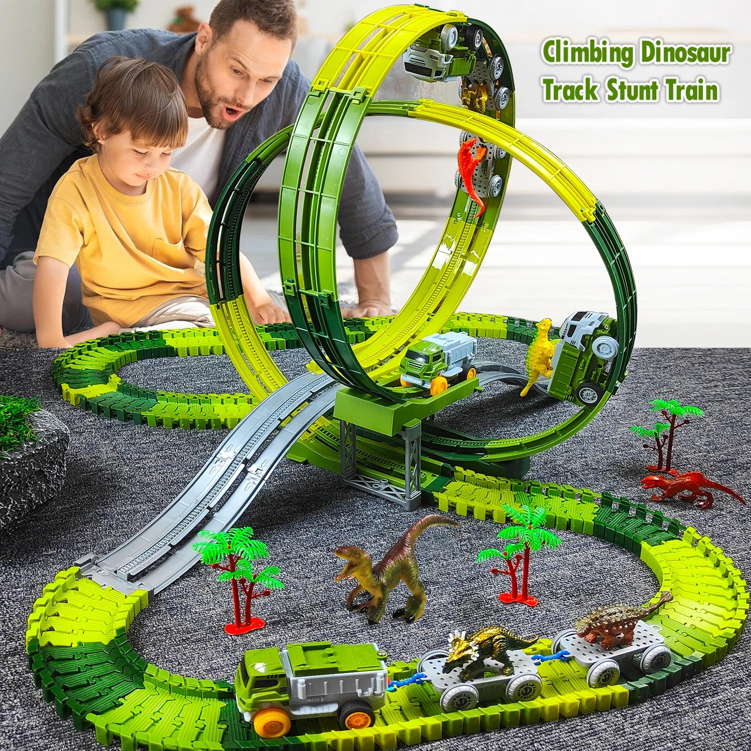 DinoQuest Magic Climbing Race Track Playset ATHLEXES