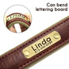 Customized Soft Padded Leather Dog Collar with ID Tag ATHLEXES