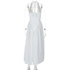 Chic White Backless Halter Dress for Summer Events ATHLEXES