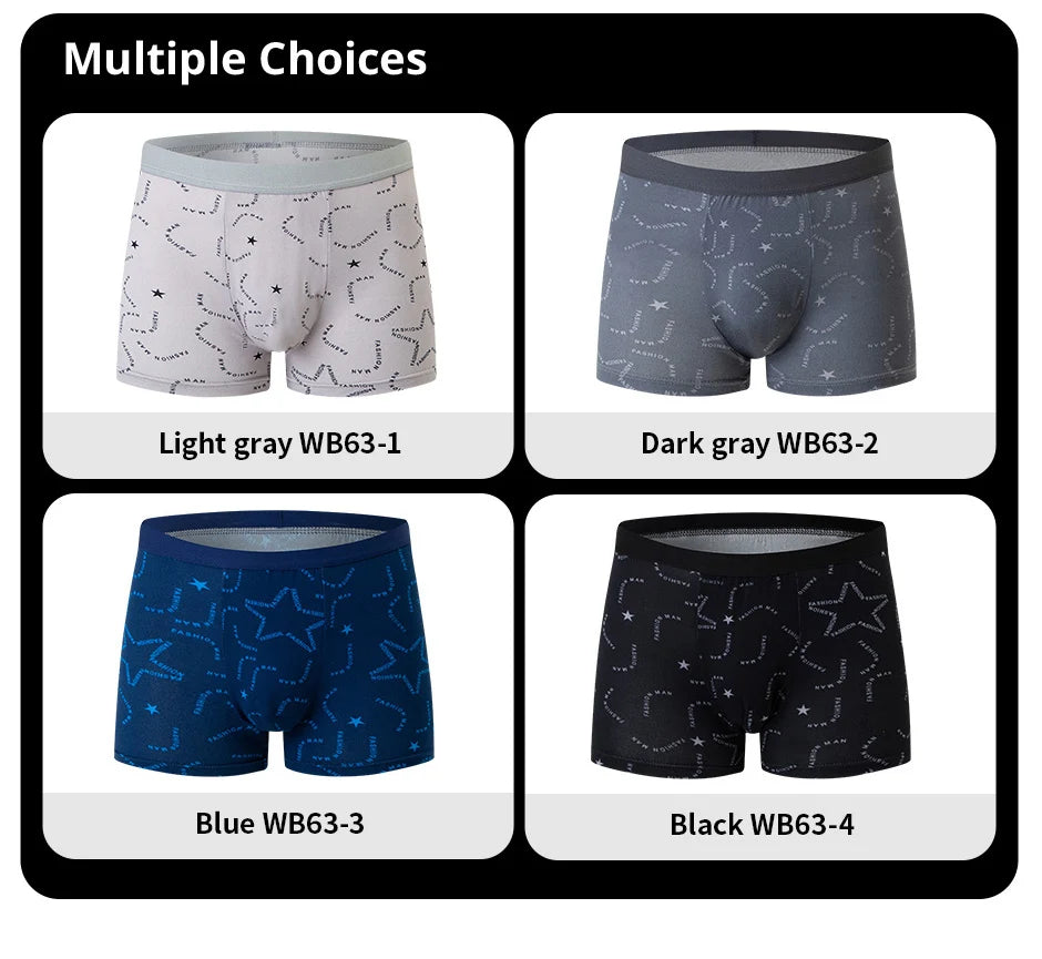 ComfortFlex Printed Underwear 4 Pack for Men ATHLEXES