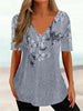 WaveCurve 3D Print V-Neck Tee ATHLEXES
