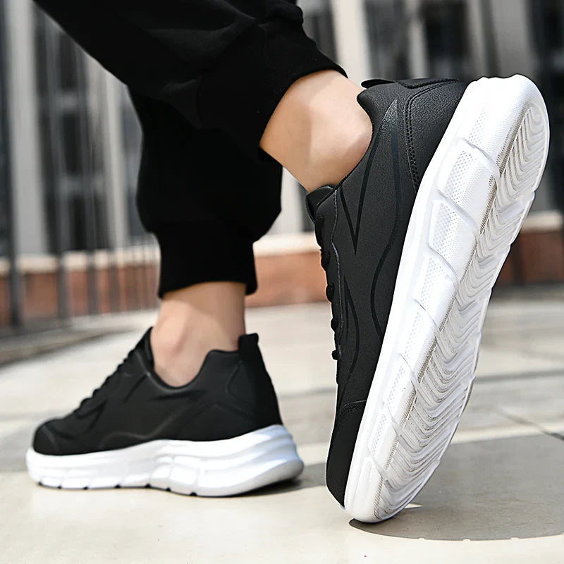 YRZL Black Waterproof Running Shoes for All-Weather Comfort ATHLEXES