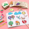 20pcs Montessori Wooden Drawing Stencils Set ATHLEXES