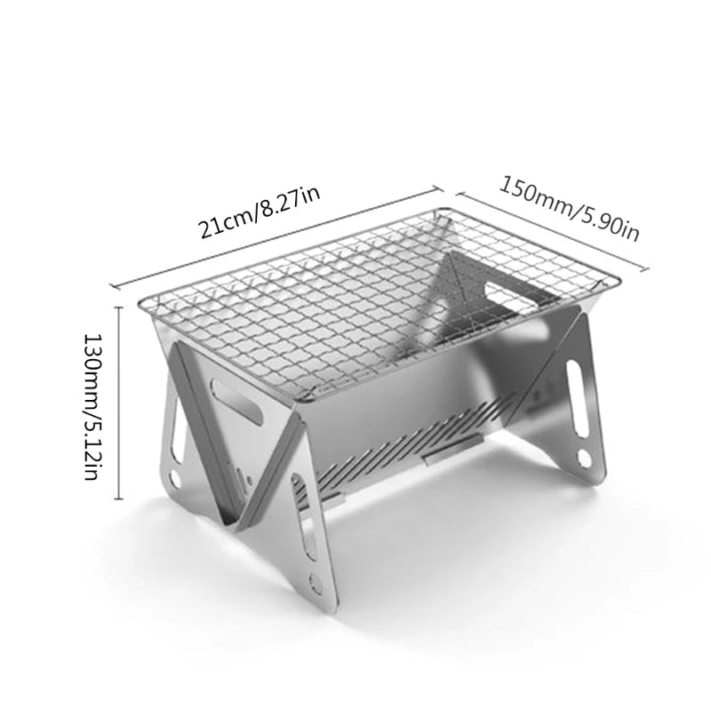 WoodFire Portable Camping Grill Stove ATHLEXES
