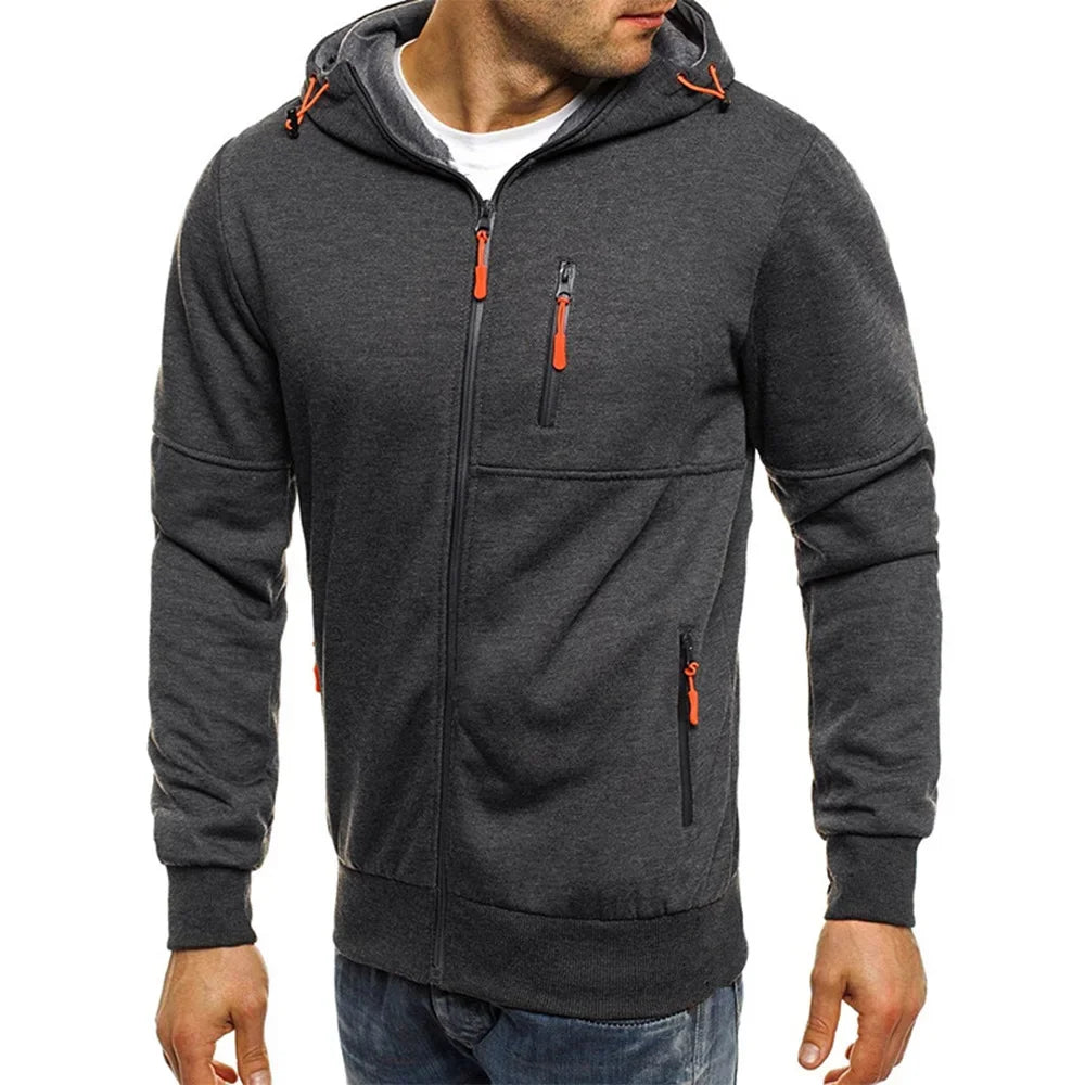 UrbanStyle Men's Hooded Zipper Jacket with Custom Logo ATHLEXES