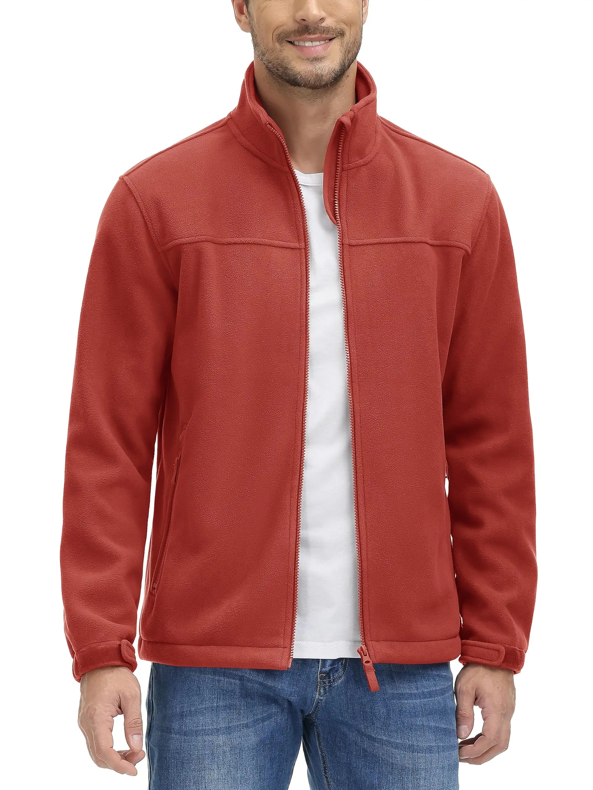 TACVASEN Men's Windproof Fleece Jacket with Pockets ATHLEXES