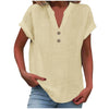 Breezy V Neck Cotton Linen Shirt for Women ATHLEXES