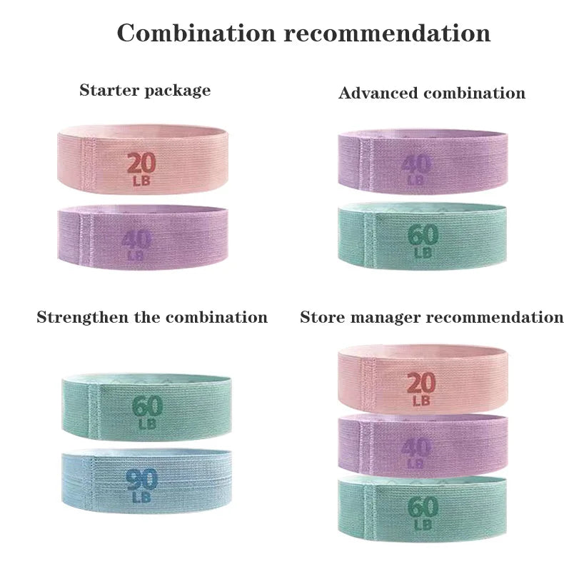 GluteBoost Fabric Resistance Workout Bands Set ATHLEXES