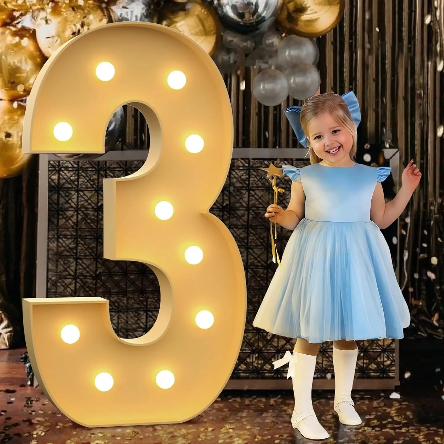 Radiant 4FT DIY Light Up Numbers for Celebrations ATHLEXES