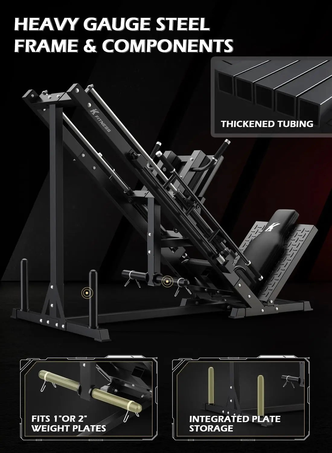 Elite Leg Press Hack Squat Machine for Total Leg Training ATHLEXES