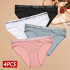 Cotton Comfort: 4PCS High Elastic Women's Briefs ATHLEXES