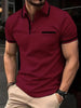 Luxe Lapel Solid Color Men's Short Sleeve Polo ATHLEXES