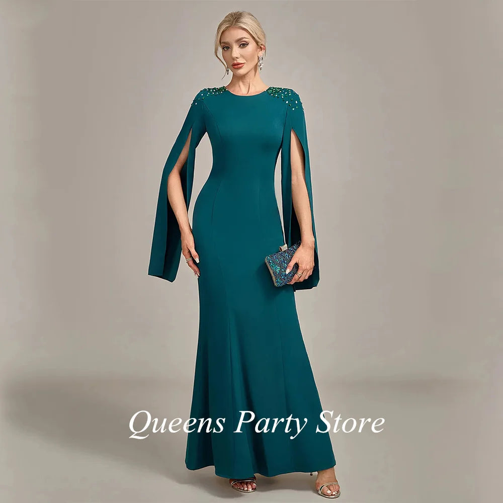 Mermaid Elegance: Beaded Mother of the Bride Gown ATHLEXES