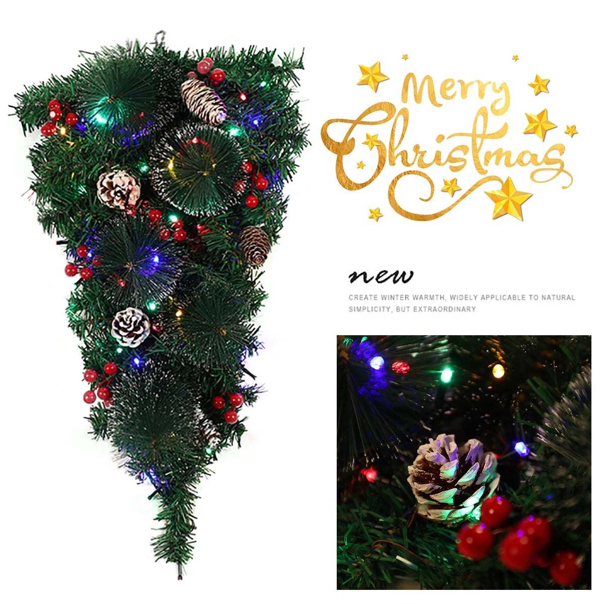 Lifeideas Cordless LED Christmas Wreath Decoration ATHLEXES