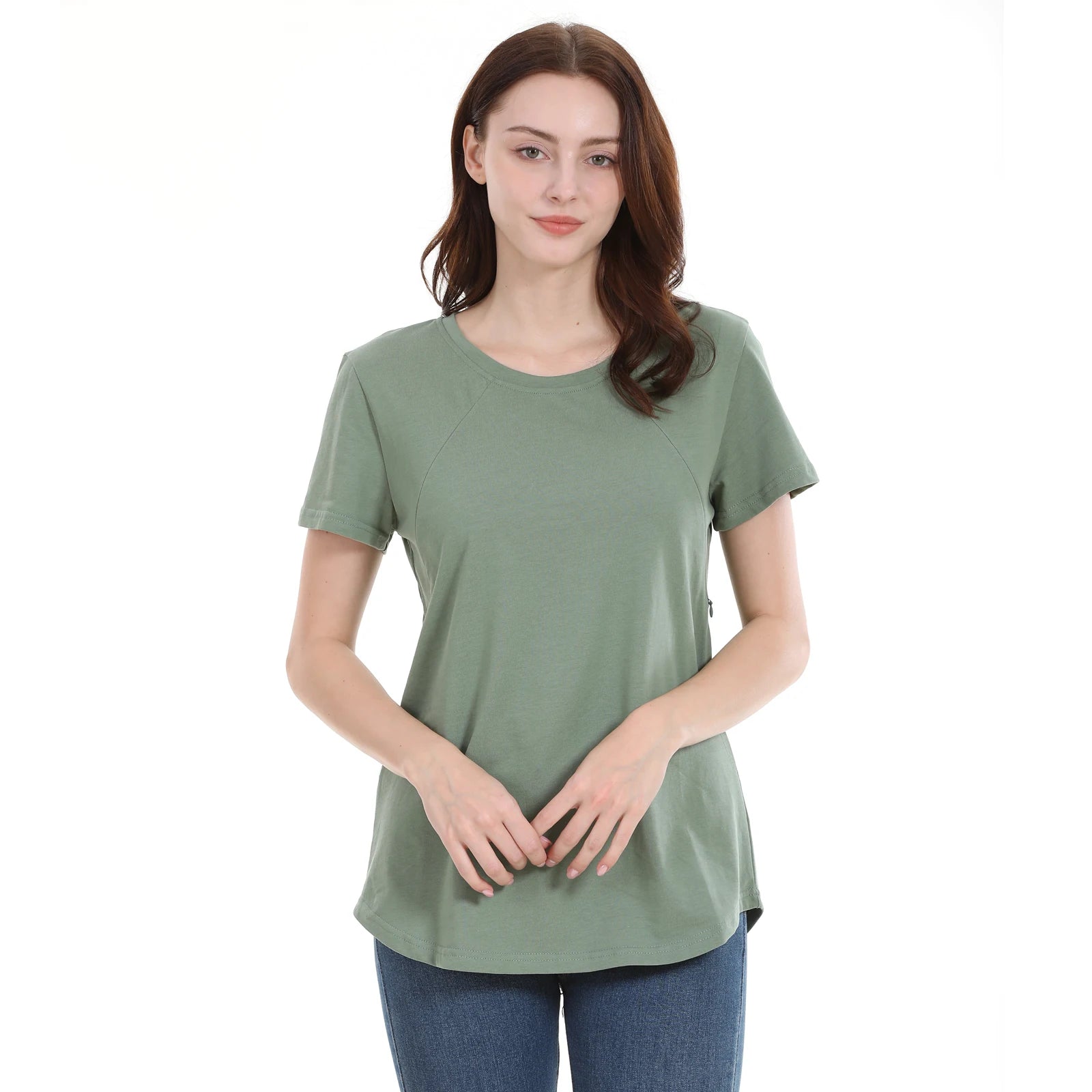 Maternity Comfort Tee for Nursing Moms ATHLEXES