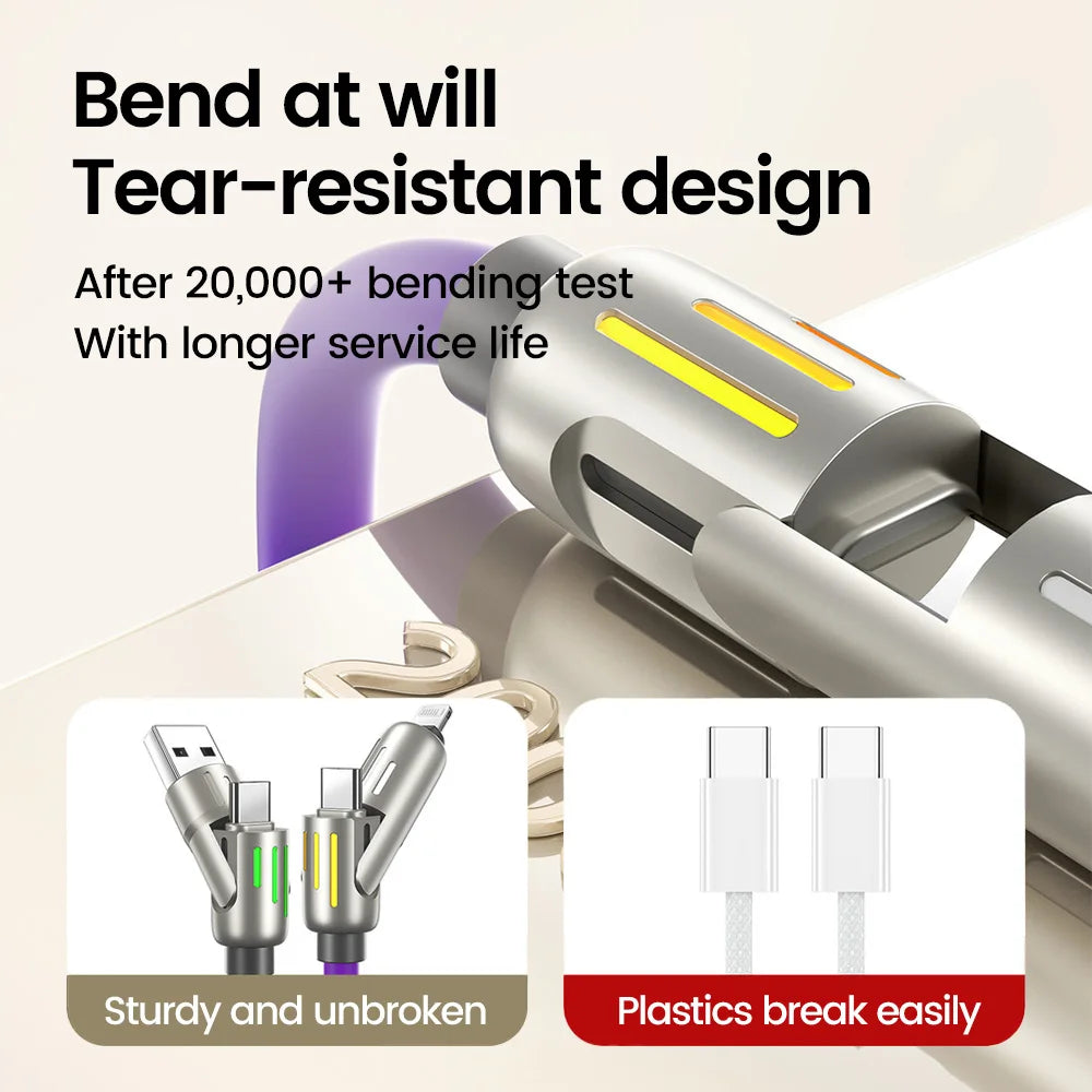 UltraCharge 240W 4 in 1 Fast Charging Cable ATHLEXES