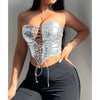 Goddess Glam Metallic Corset Top ATHLEXES