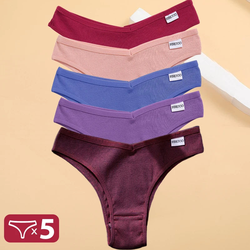 5PCS/Set Cotton Lingerie Panties Sexy Underwear Women Briefs ATHLEXES
