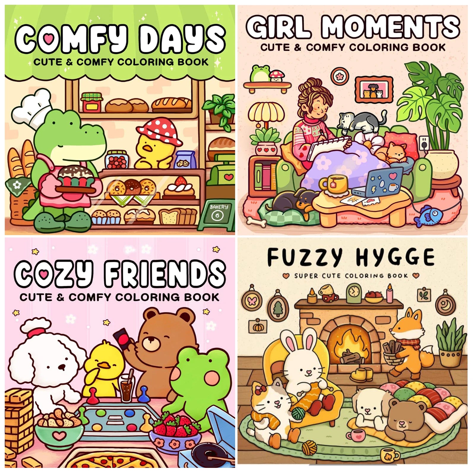Hygge Creatures Coloring Book for Relaxation ATHLEXES