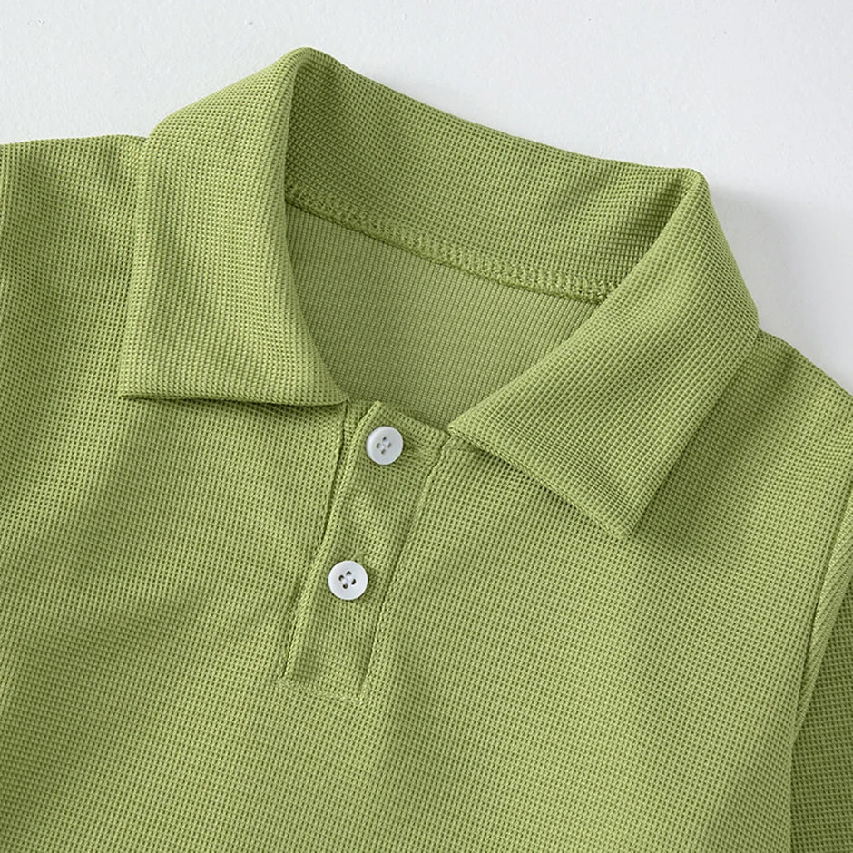 Stylish Kids' Solid Color Polo T-Shirt ATHLEXES