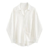 Zadily 2023 Spring Oversized Chic White Button-Up Blouse ATHLEXES