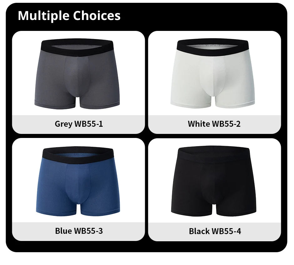 Comfort Fit Solid Color Boxer Trunks 4 Pack ATHLEXES