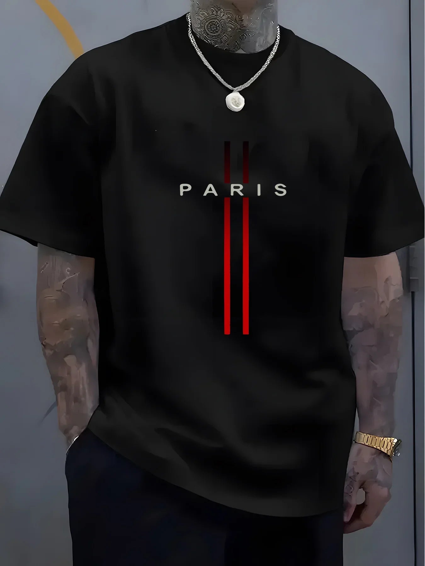 Paris Cotton Casual Loose Fit Tee ATHLEXES