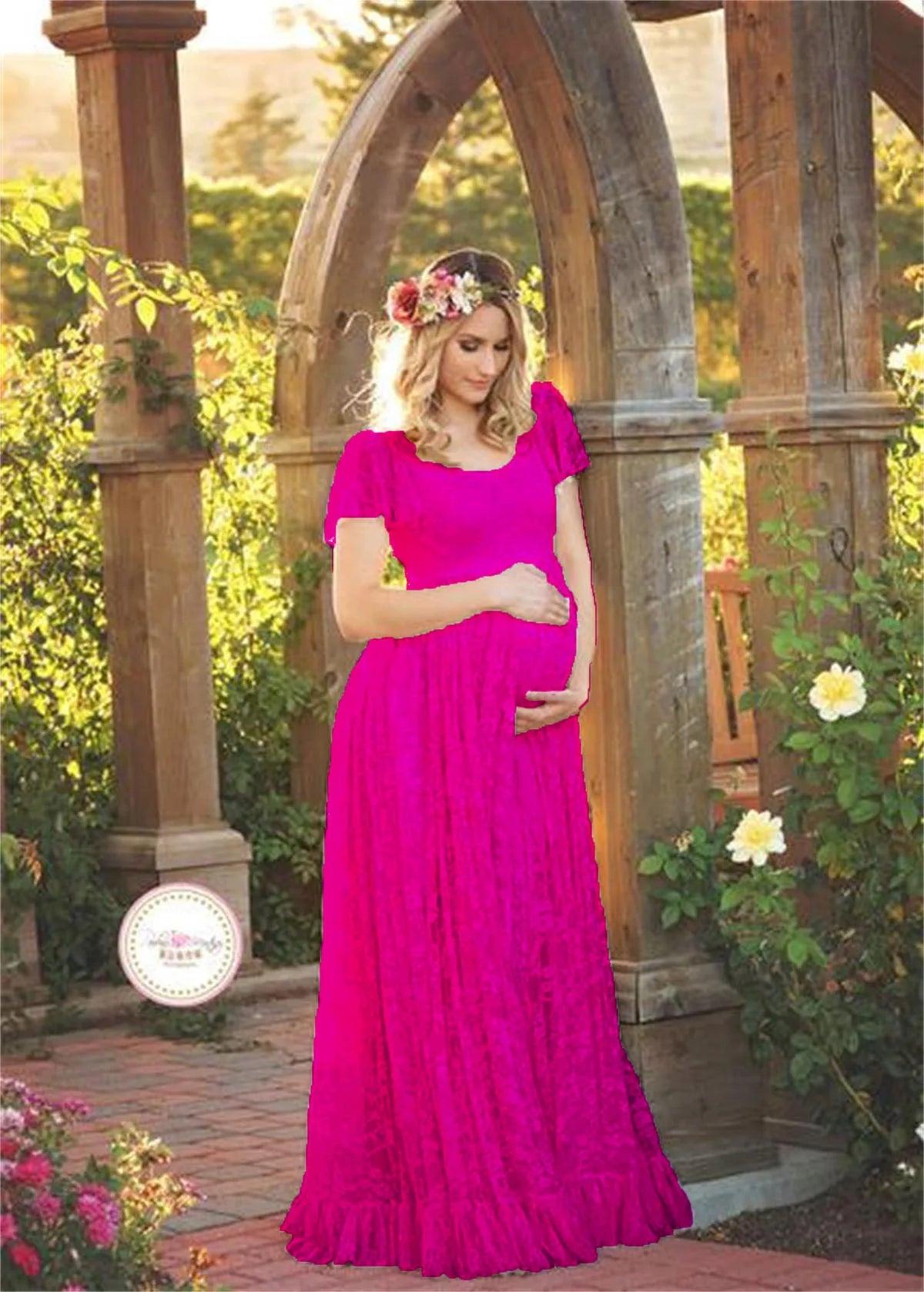 Luxe Lace Maternity Dress for Stunning Photoshoots ATHLEXES