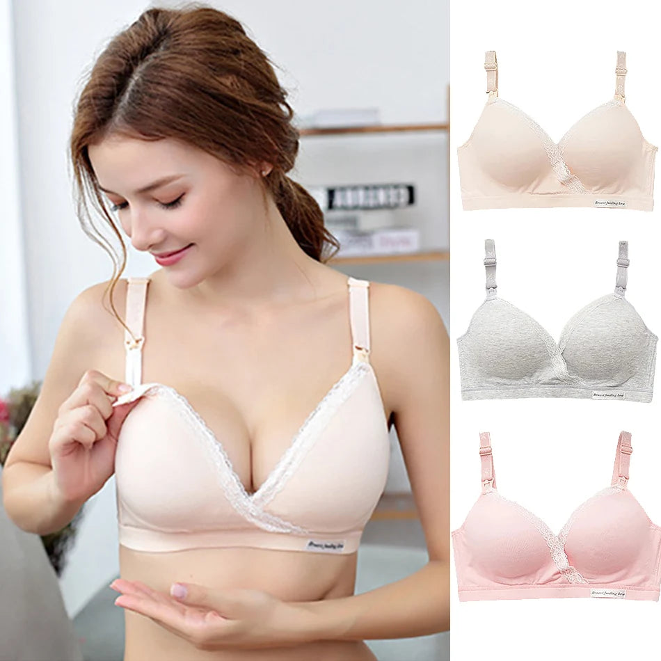 LuxeComfort Maternity Nursing Lace Bralette ATHLEXES