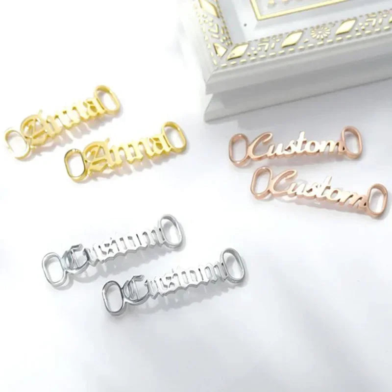 Customizable Nameplate Shoe Clips - Personalized Charm Accessories ATHLEXES
