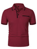 Luxe Lapel Solid Color Men's Short Sleeve Polo ATHLEXES