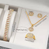 Diamond Elegance Quartz Watch Set for Women ATHLEXES