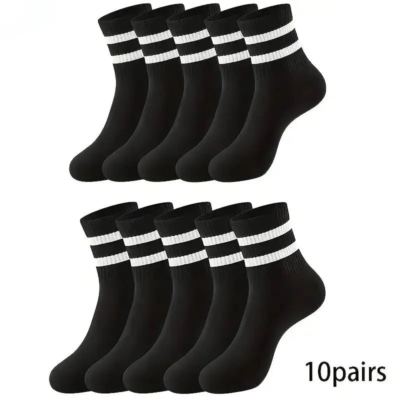 Premium Men's Striped Casual Socks Set ATHLEXES