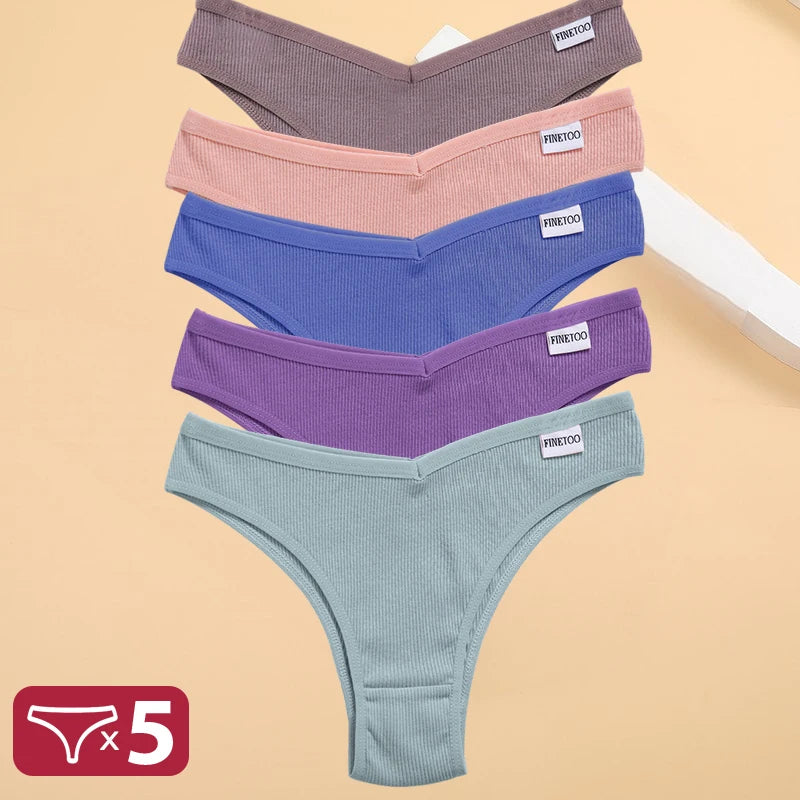 5PCS/Set Cotton Lingerie Panties Sexy Underwear Women Briefs ATHLEXES