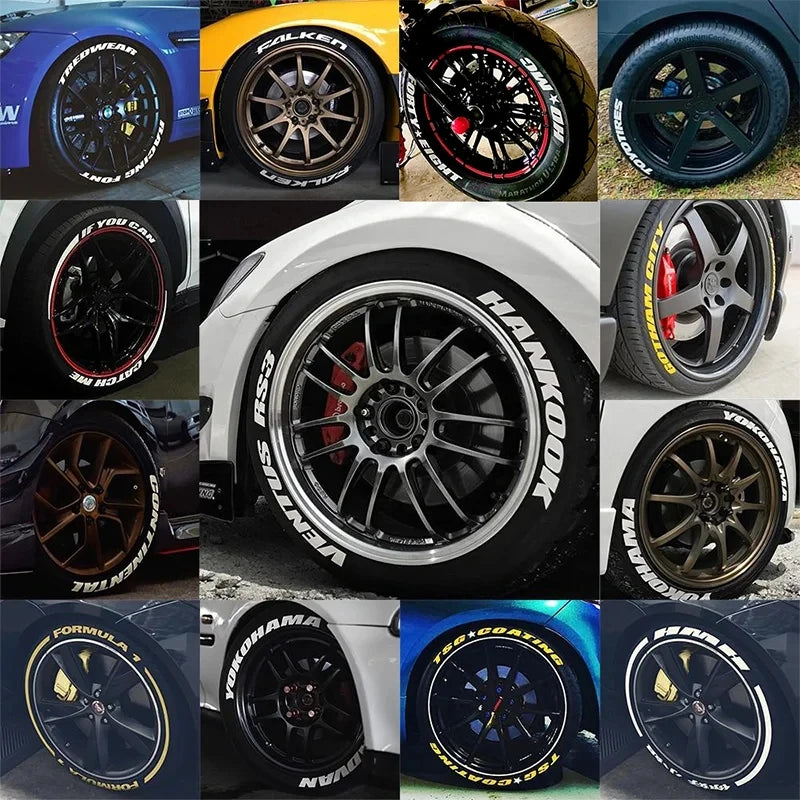 Custom 3D Tire Lettering Stickers for Your Car ATHLEXES