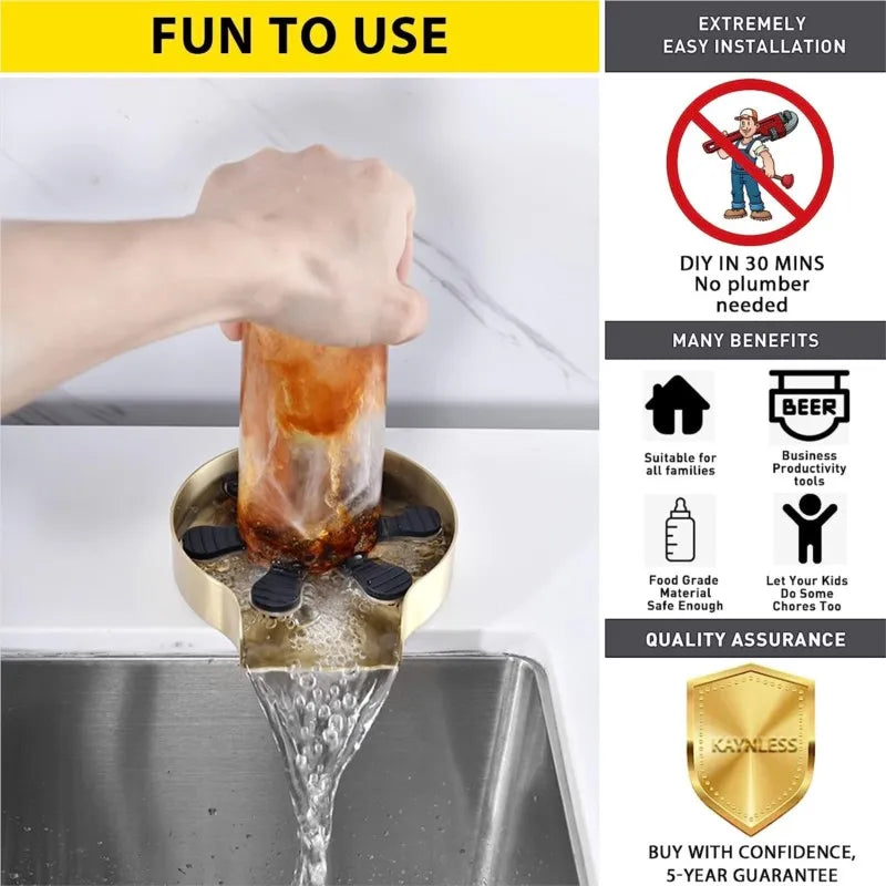 EcoClean Stainless Steel Cup Rinser ATHLEXES