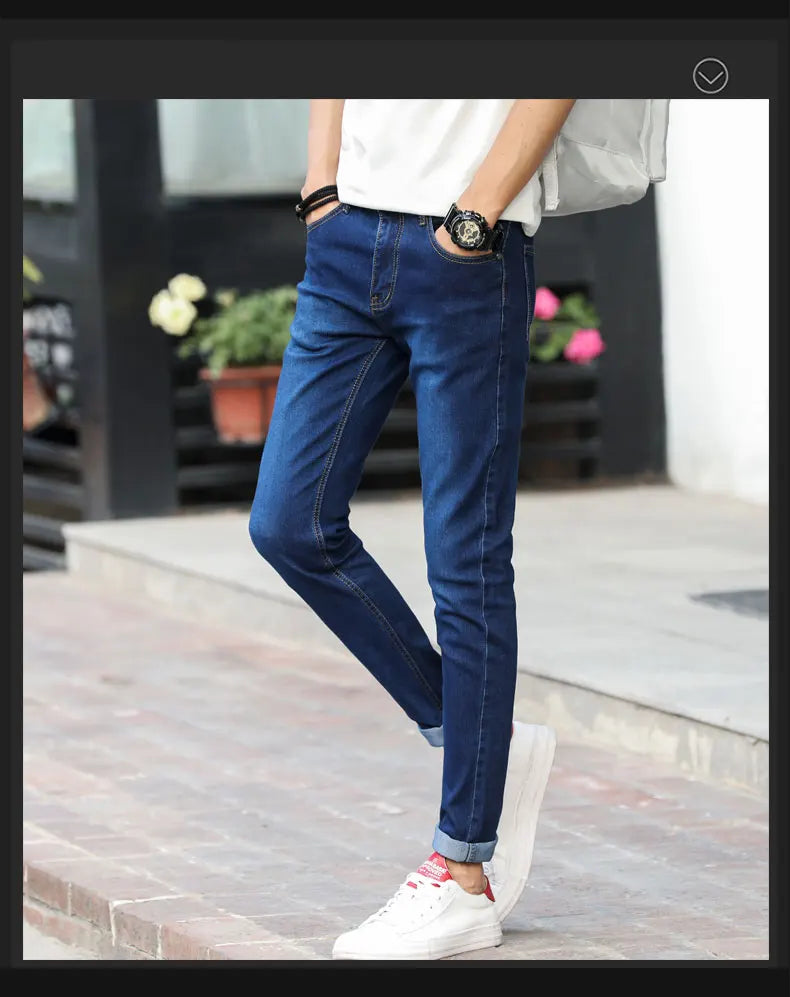 High Quality Slim Fit Denim Pencil Pants for Men ATHLEXES