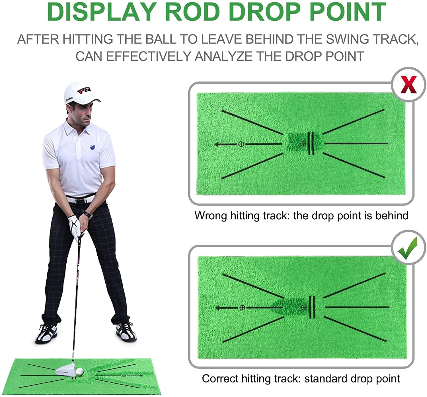 SwingTrack Golf Practice Mat ATHLEXES