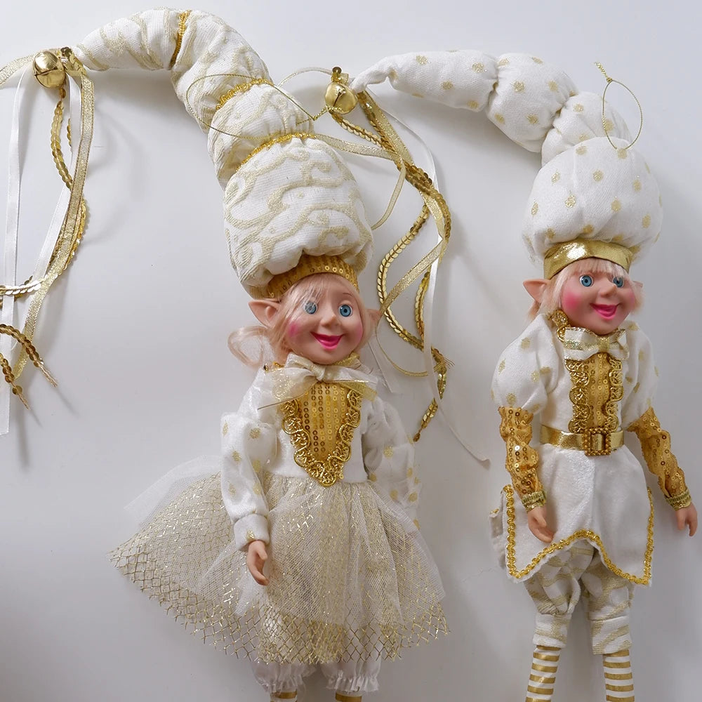 Elf Couple Plush Dolls: Festive Tree Ornaments ATHLEXES