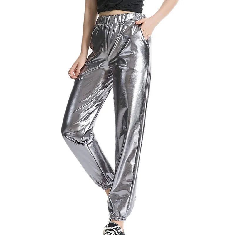 Women’s High-Waist Metallic Jogger Pants ATHLEXES